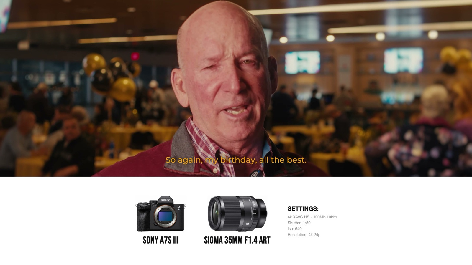 Frame and camera settings from Turning 90