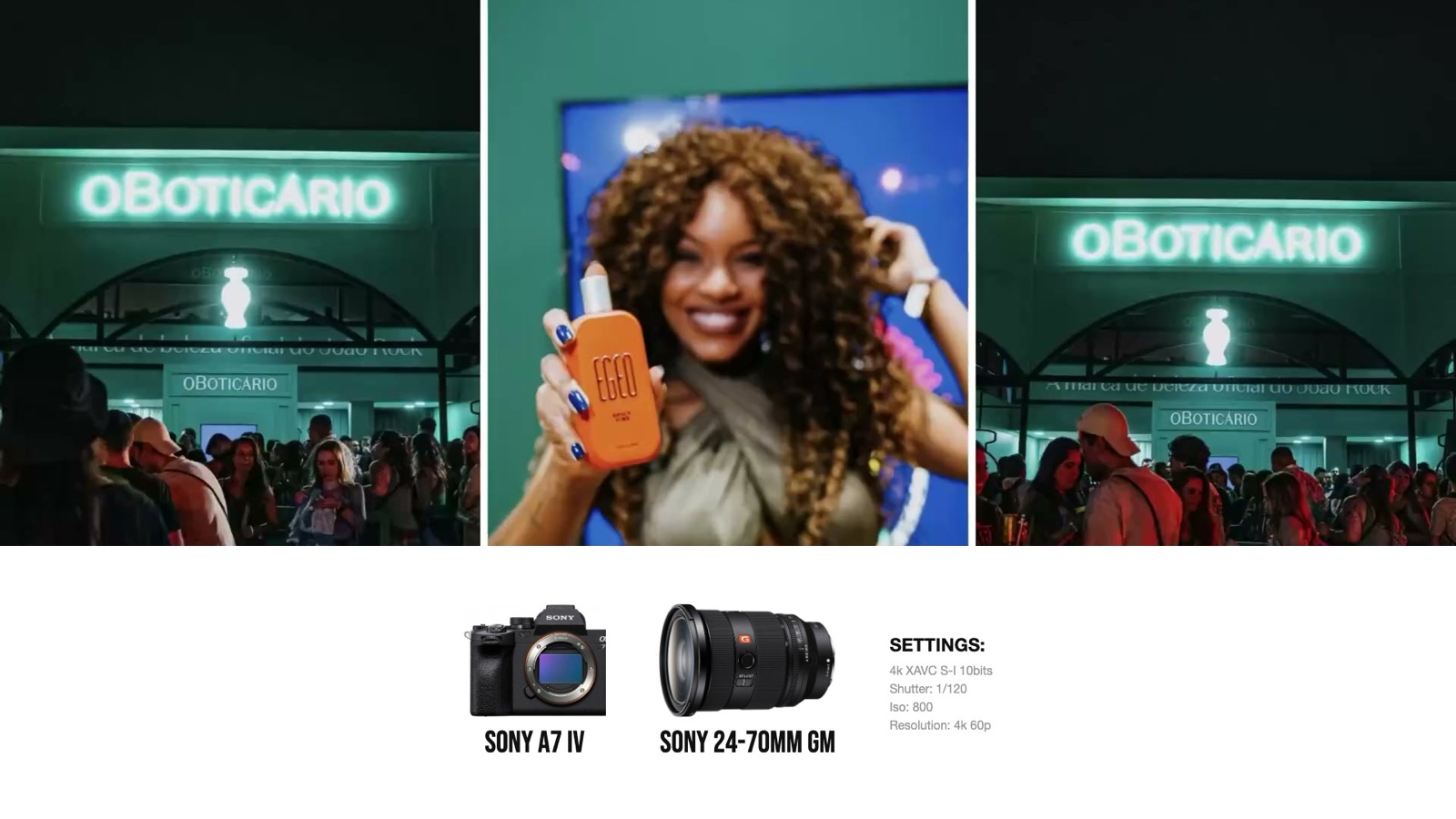 Frame and camera settings from O Boticário at João Rock