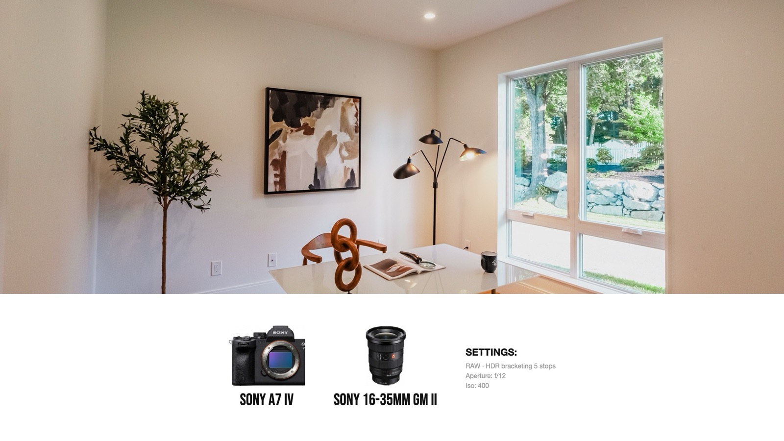 Frame and camera settings from Real Estate Photography