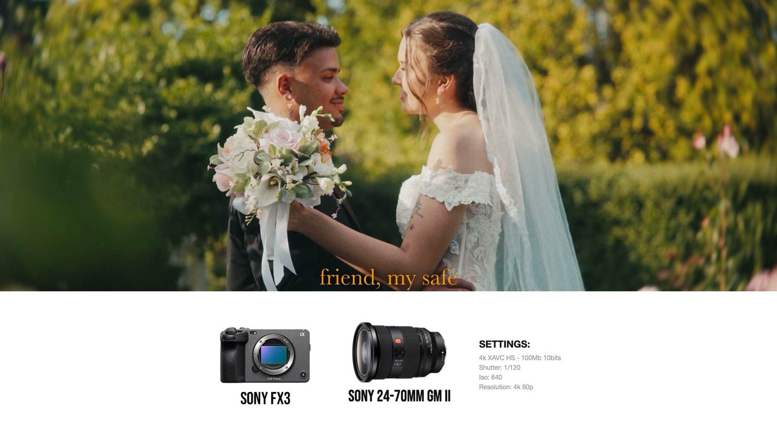 Frame and camera settings from Miranda & Ryan