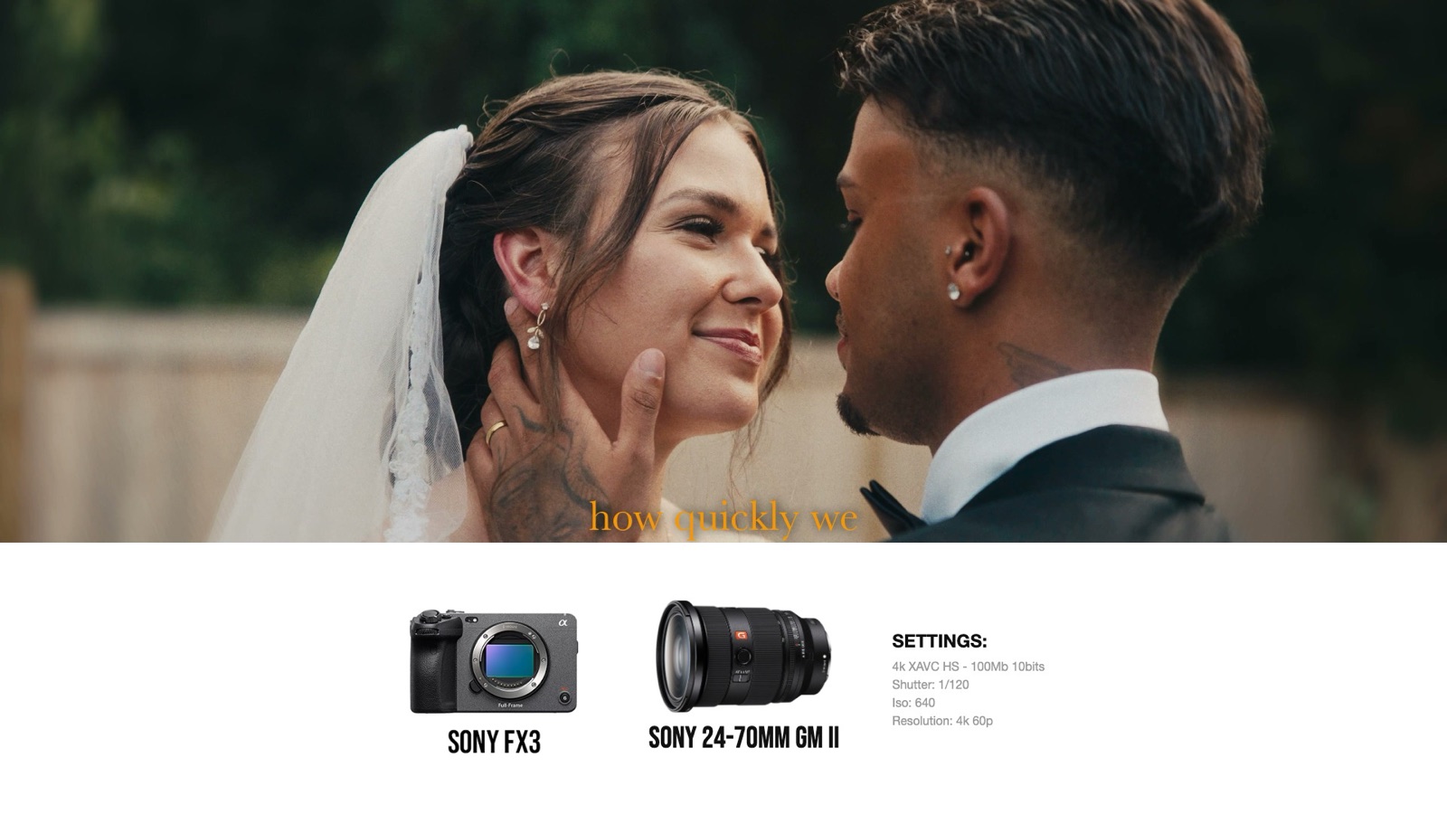 Frame and camera settings from Miranda & Ryan