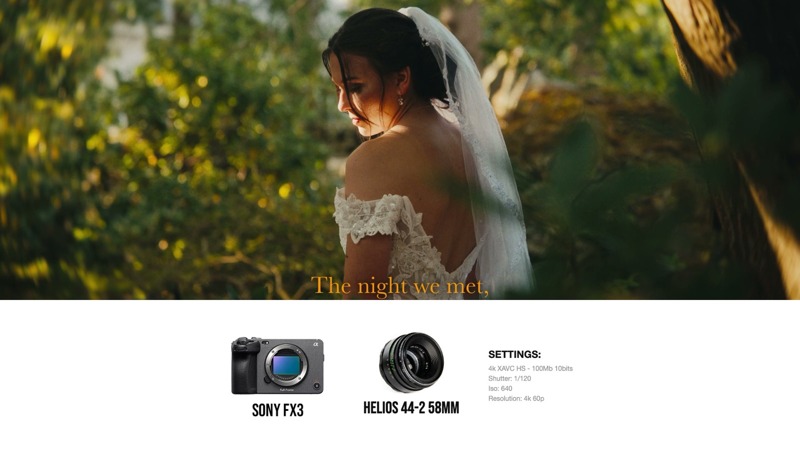 Frame and camera settings from Miranda & Ryan