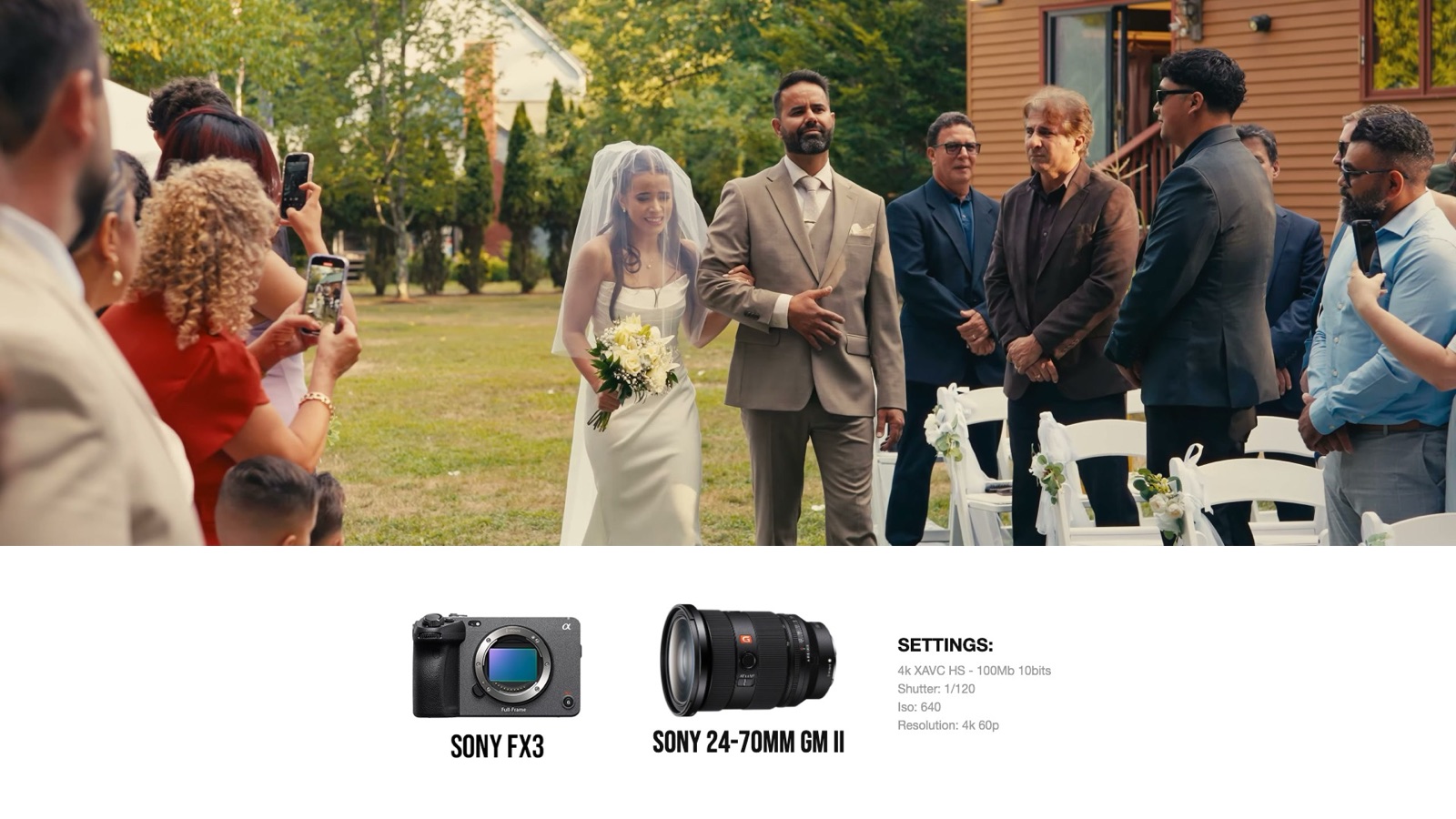 Frame and camera settings from Wedding Highlights