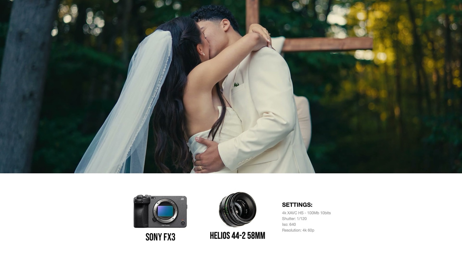 Frame and camera settings from Wedding Highlights